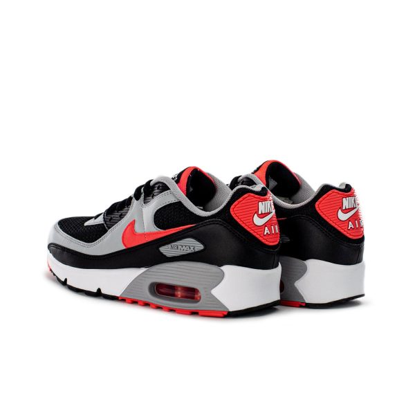 Nike Air Max 90 Leather (GS) CD6864-009 - schwarz-grau-neon rot Im Angebot – Bild 3
