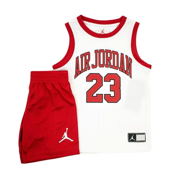 Jordan HBR DNA Jordan Muscle Short Set 857559-R78 - weiss-rot Zu verkaufen