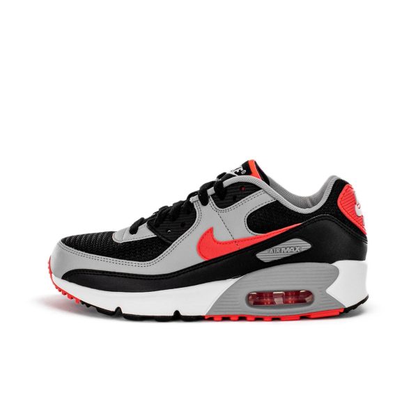 Nike Air Max 90 Leather (GS) CD6864-009 - schwarz-grau-neon rot Im Angebot