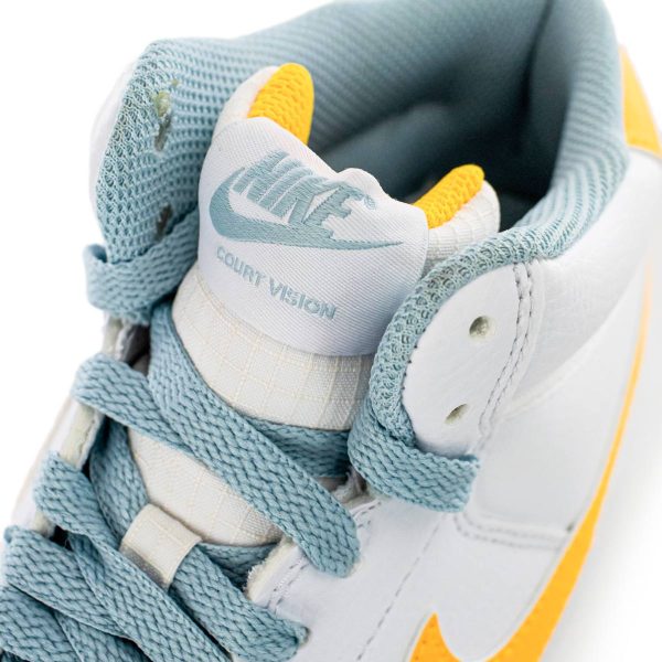 Nike Court Vision Mid Next Nature FJ3998-100 - weiss-gelb-türkis Angebot – Bild 4