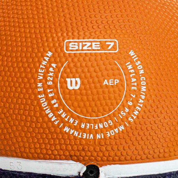 Wilson Phoenix Suns NBA Team Tribute Basketball Größe 7 WTB1300XBPHO - lila-orange Schn?ppchen – Bild 4