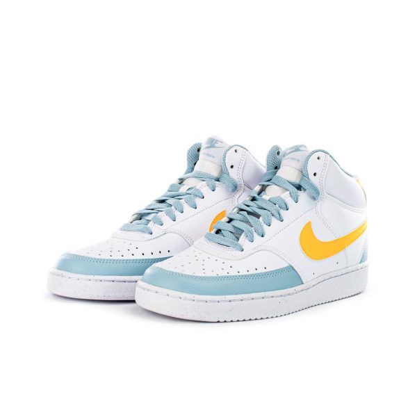 Nike Court Vision Mid Next Nature FJ3998-100 - weiss-gelb-türkis Angebot – Bild 2