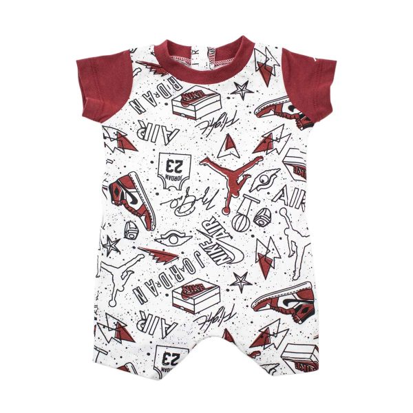 Jordan Fun Flight All Over Print Romper Strampler 55A405-001 - weiss-rot Angebot