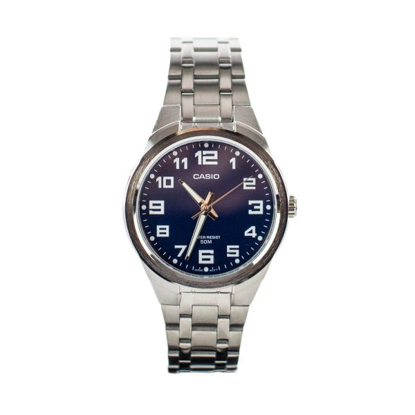 Casio Retro Analog Armband Uhr MTP-1310PD-2BVEF - silber-blau Mode