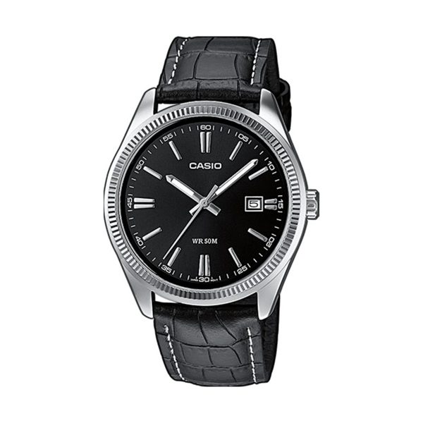 Casio Retro Analog Armband Uhr MTP-1302PL-1AVEF - schwarz-silber Online-Verkauf