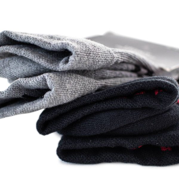 Jordan Legacy Crew 2-Paar Socken CU7907-903 - schwarz-grau-rot Verkauf – Bild 4