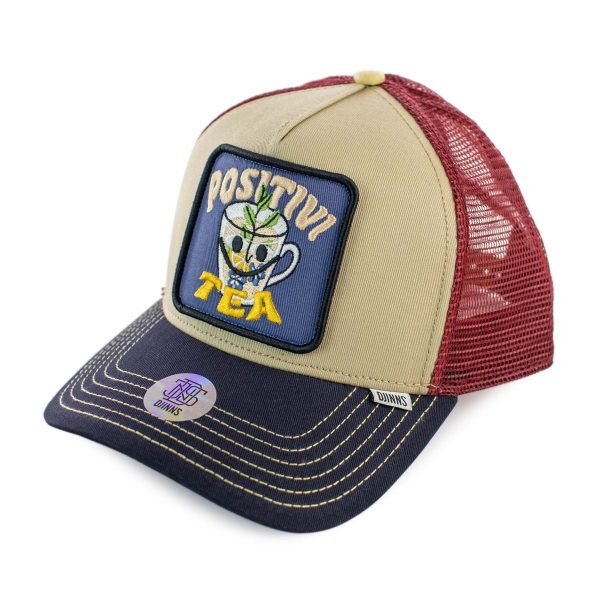 Djinns HFT Food Positivitea Trucker Cap 1004301 - khaki-dunkelblau-dunkelrot Zu verkaufen