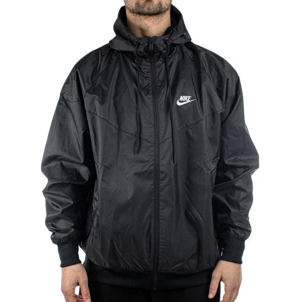 Nike Woven Windrunner Regen Jacke DA0001-010 - schwarz-weiss Online-Verkauf