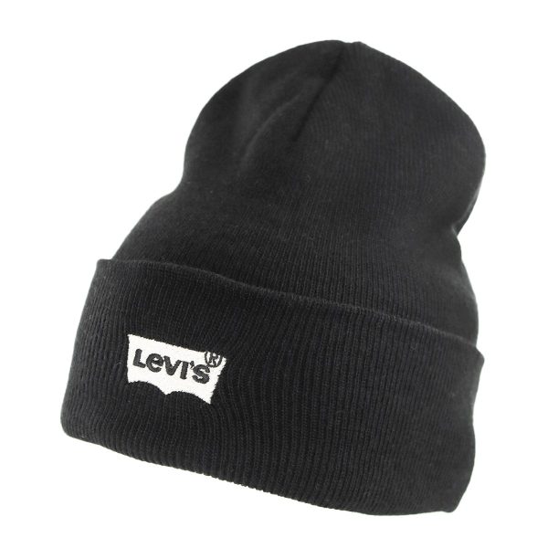 Levi s® Batwing Embroidered Beanie Winter Mütze 225984-59 - schwarz Im Angebot