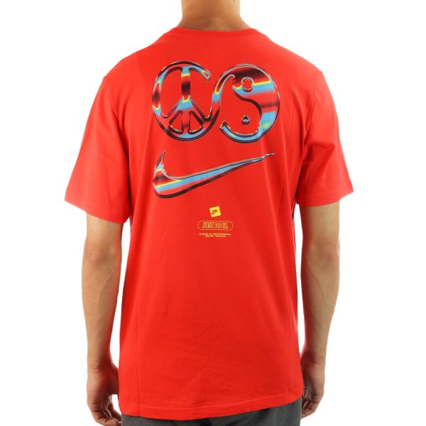 Nike Heatwave LBR T-Shirt DR8066-696 - rot-gelb Zu verkaufen – Bild 2