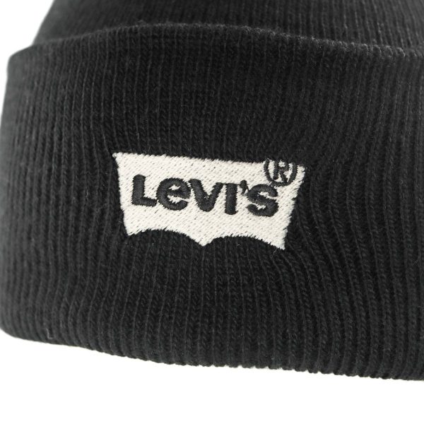 Levi s® Batwing Embroidered Beanie Winter Mütze 225984-59 - schwarz Im Angebot – Bild 2