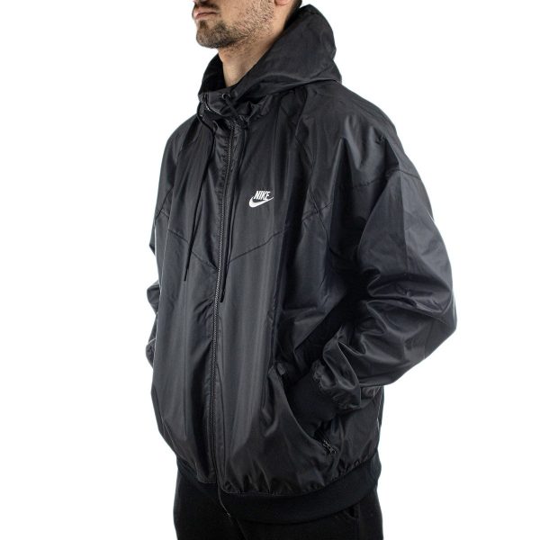 Nike Woven Windrunner Regen Jacke DA0001-010 - schwarz-weiss Online-Verkauf – Bild 2